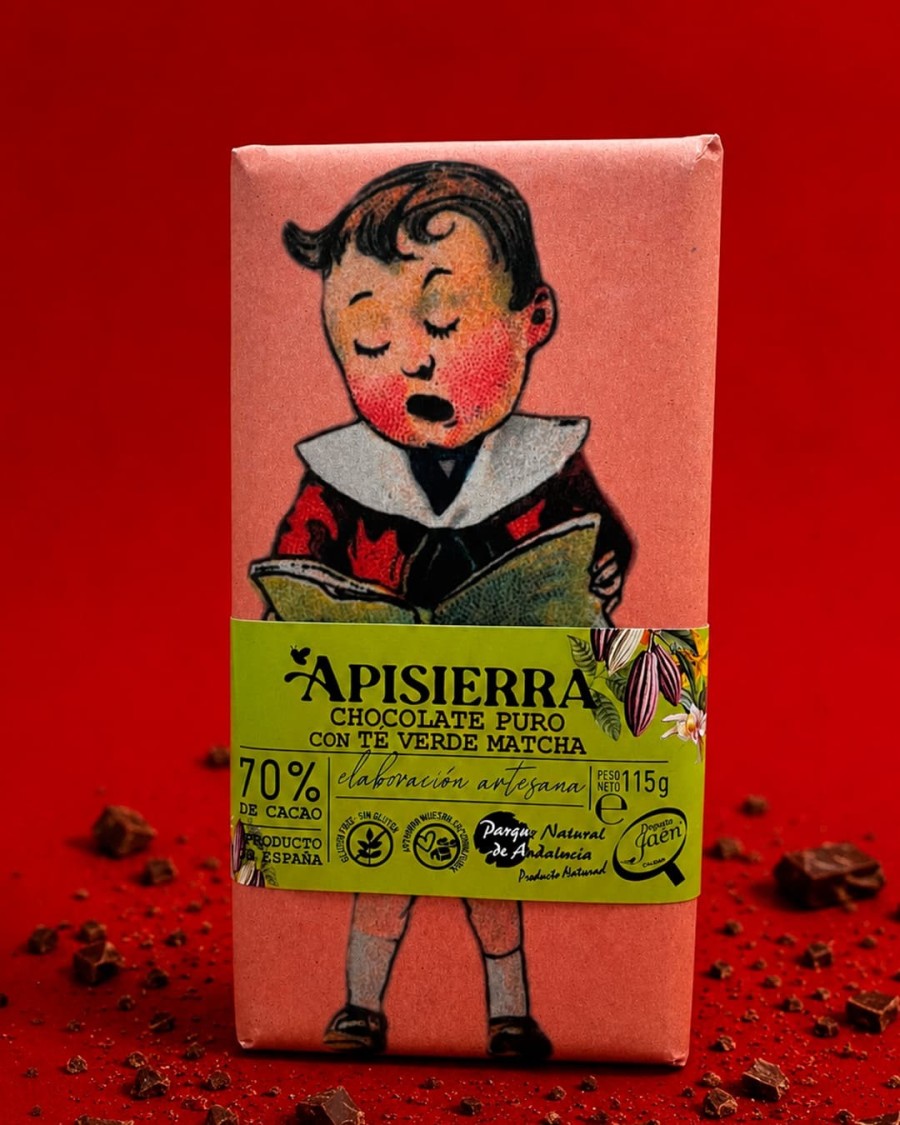 Chocolate puro 70% con té verde "Cook Matcha" 115 gr.